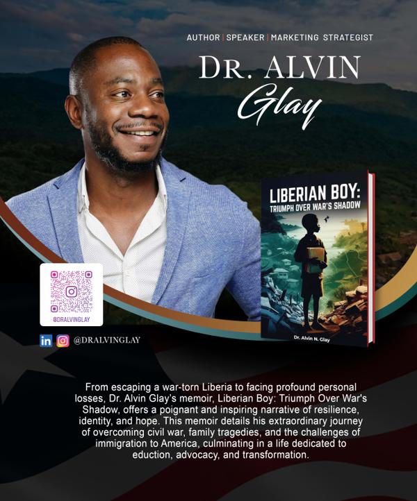 Dr. Alvin Glay - Author, Speaker, Marketing Strategist with Liberian Boy book